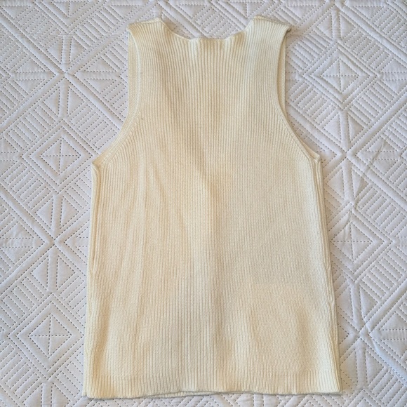 BRANDY MELVILLE  Elizabeth Button Knit Vest Pockets V-Neck - Picture 4 of 7